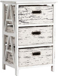 3 Fabrics Storage Drawer Units with Wood Frame O100224