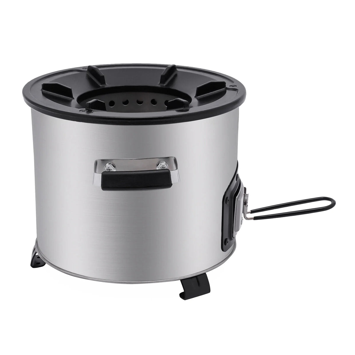 Portable Wood Burning Rocket Stove with Adjustable Firepower Stainless Steel S1366