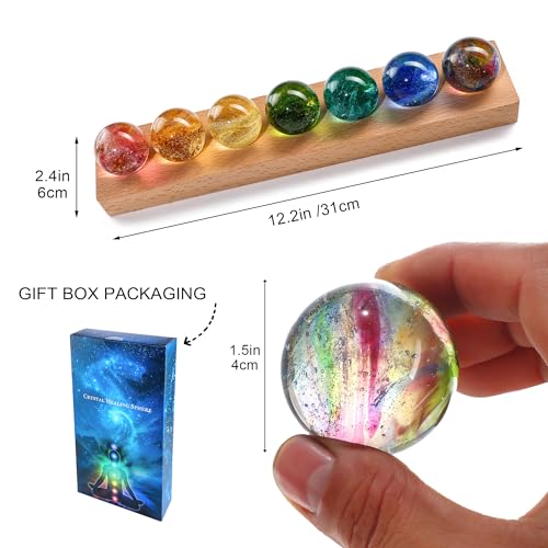 40mm Glass Ball Night Light with LED Wooden Base E9995