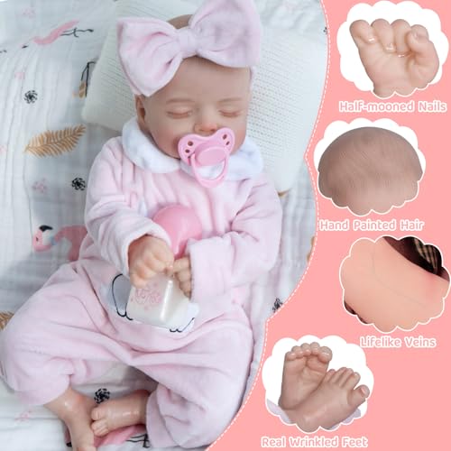 18-Inch Lifelike Reborn Baby Dolls with Feeding Set F799