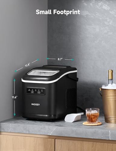Black Countertop Ice Maker, 26 lbs/Day T56834