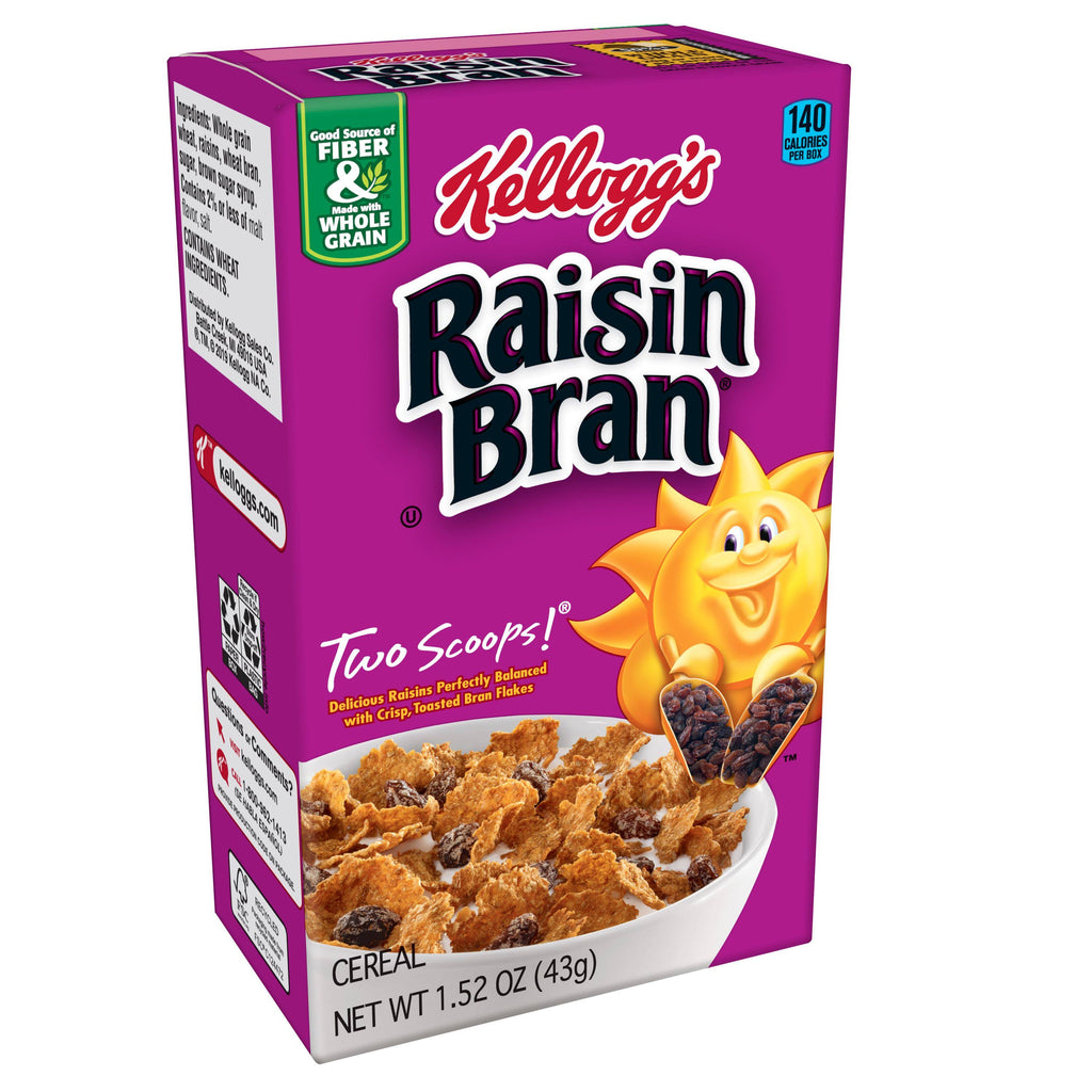 Raisin Bran Cereal 1.52oz Box Pack of 70 B255