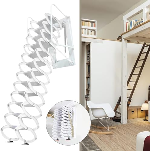 12 Steps Al-Mg Alloy Telescopic Attic Ladder S3250