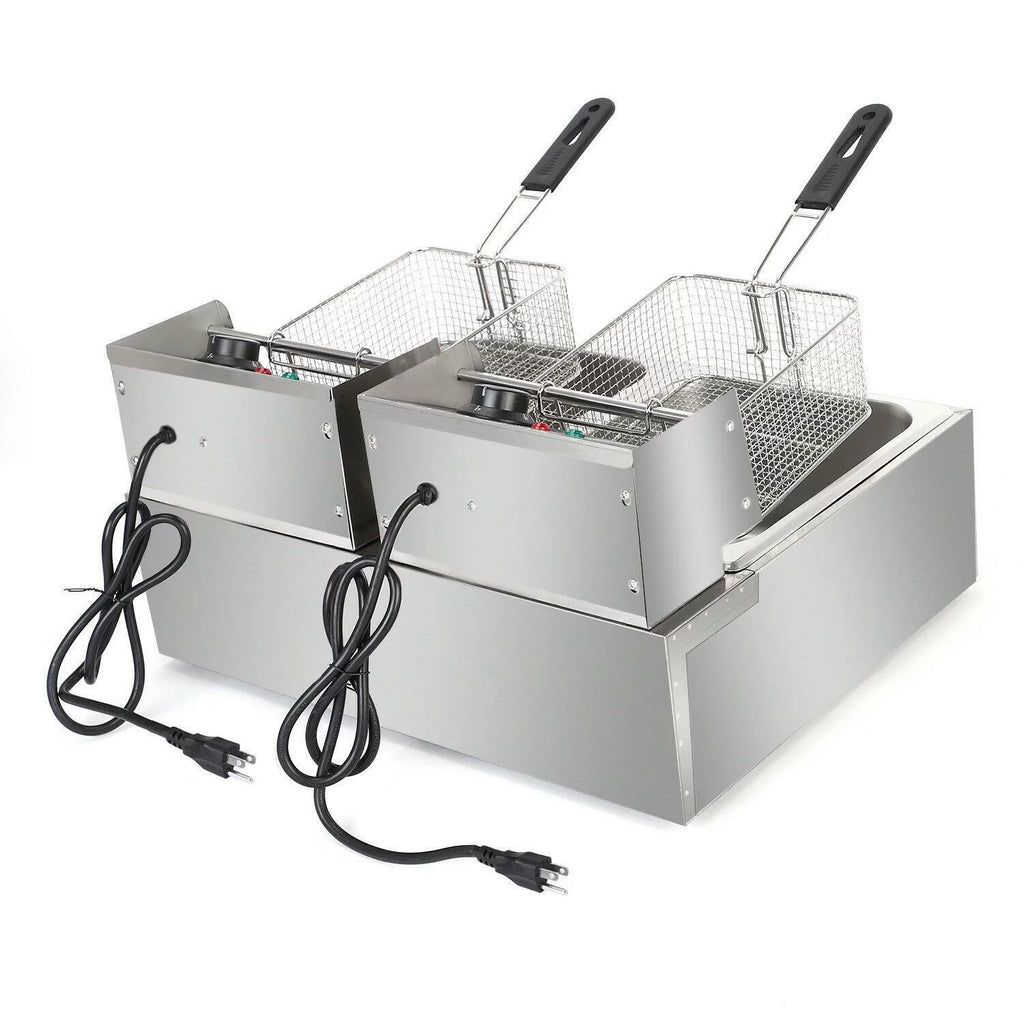 5000W 12L Stainless Steel Electric Deep Fryer with 2 Fry Baskets Z3678