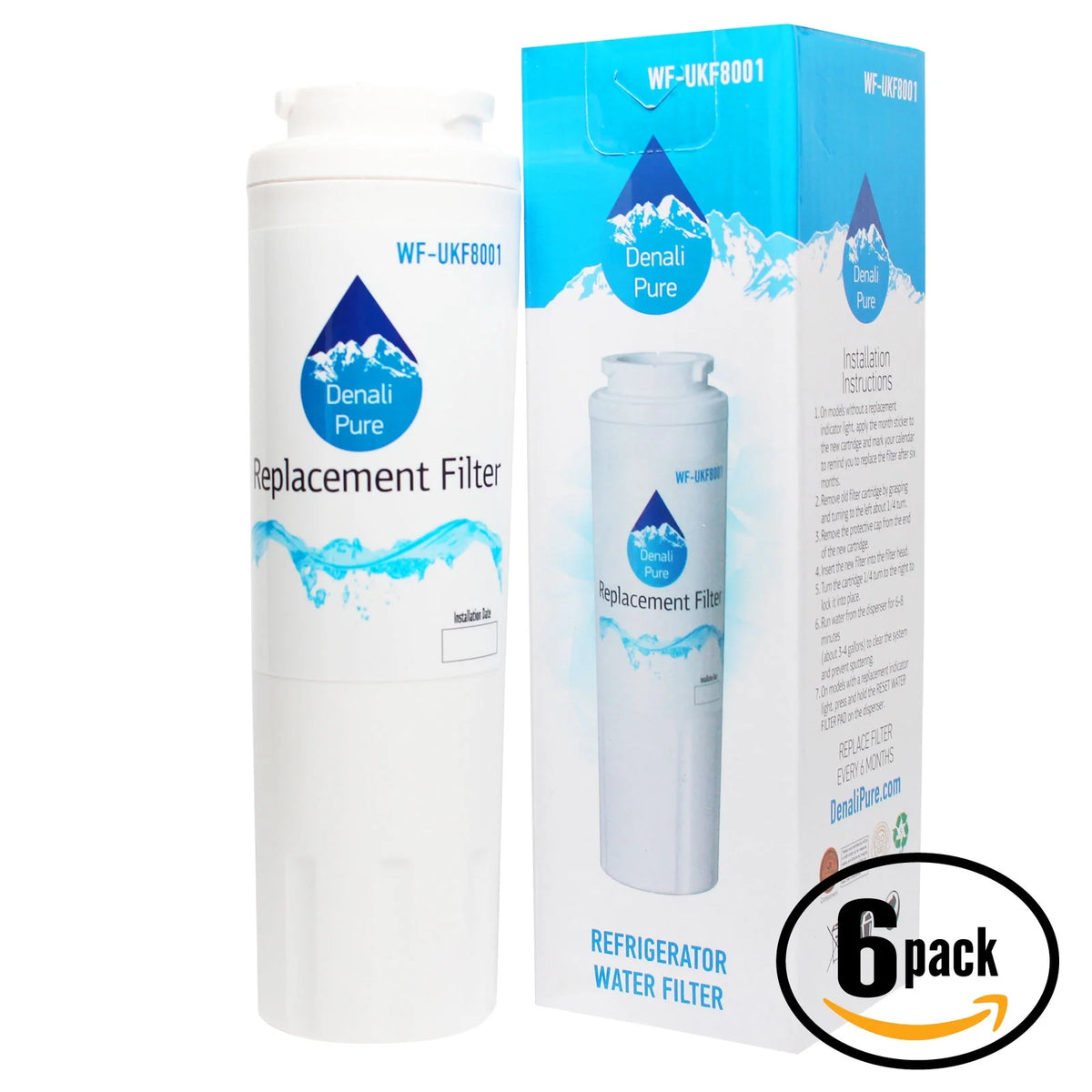 6-Pack Replacement Refrigerator Water Filter Cartridge Y345595