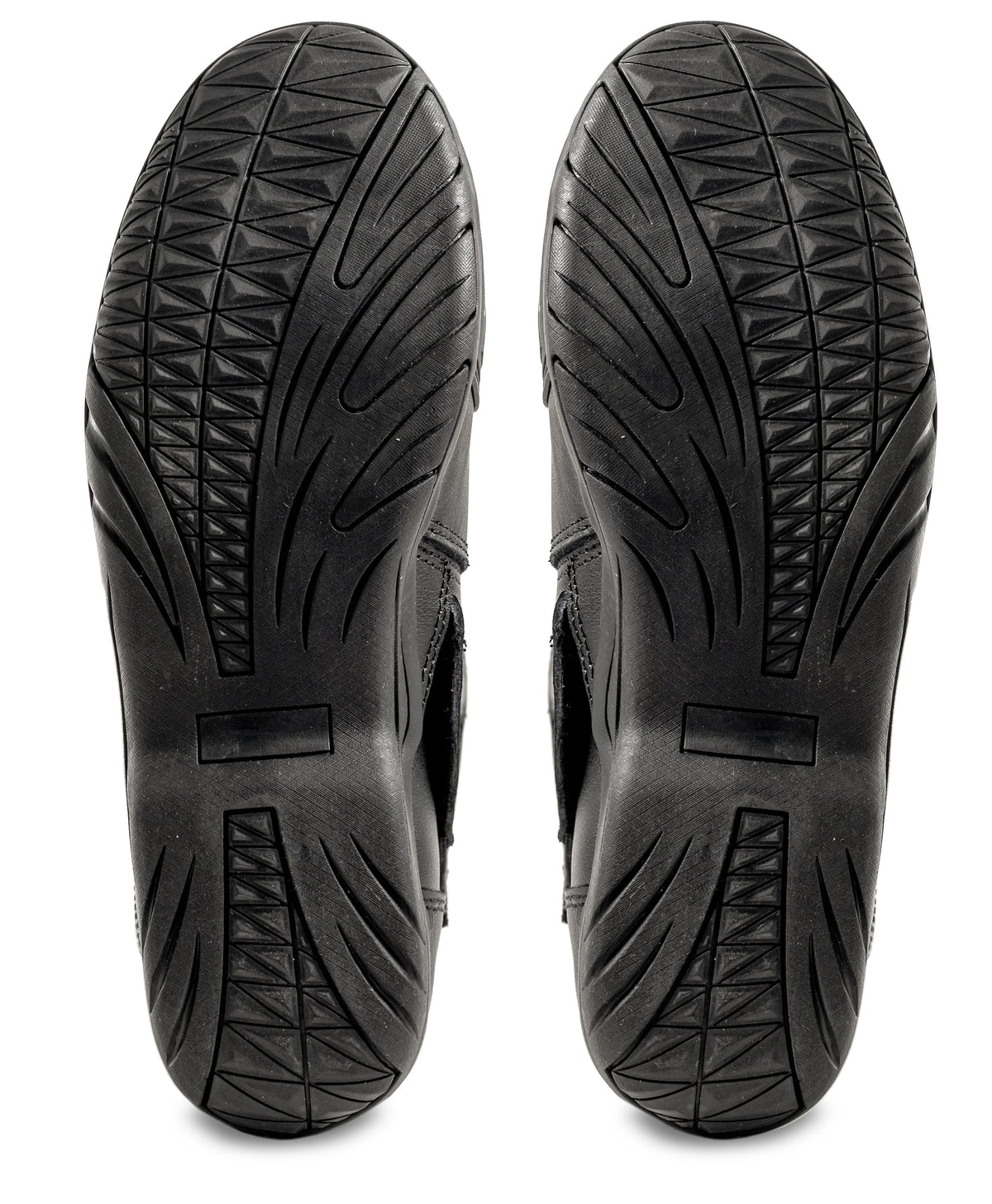 Black Synthetic & Real Leather Motorcycle Touring Boots Size 11 H86435