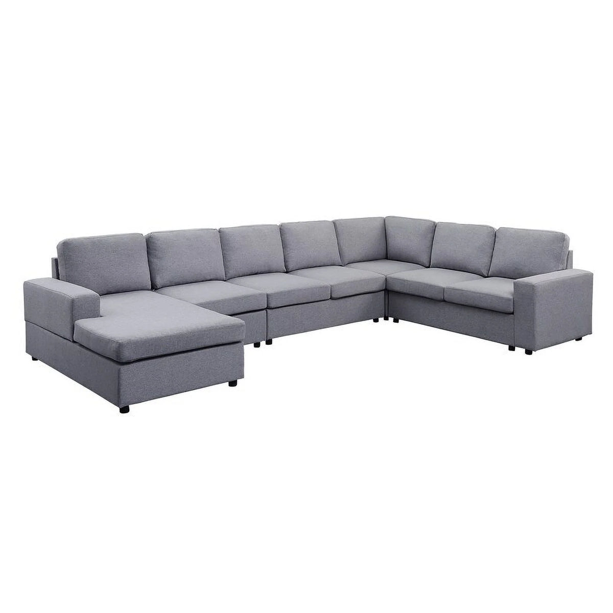 Light Gray Modular Sectional Sofa with Reversible Chaise L2520