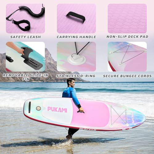 10.6' Inflatable Stand Up Paddle Board with Non-Slip Deck T3982