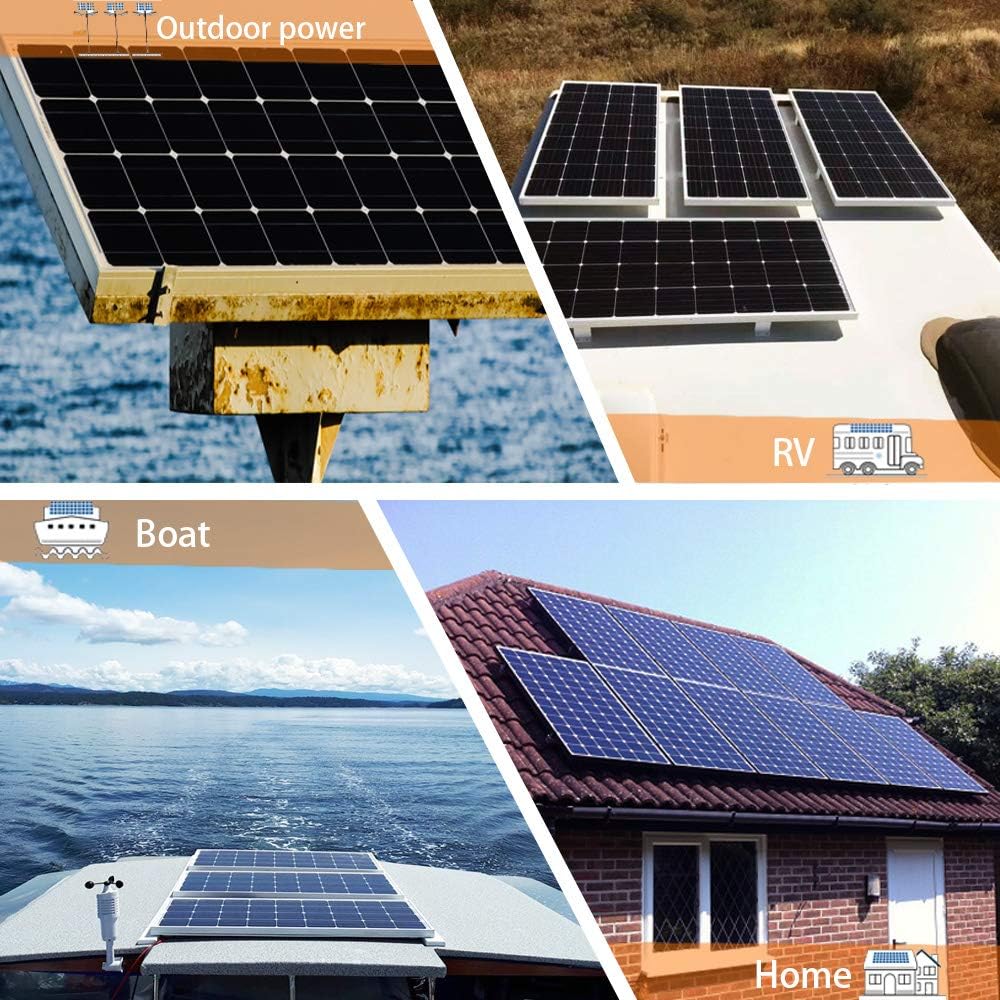100W 12V Monocrystalline Solar Panel Kit with Charge Controller R31827