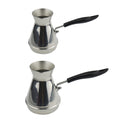 2 Pcs Stainless Steel Turkish Coffee Pot 17oz E836