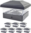 White 8 Pack Solar LED Post Deck Cap Light P45946
