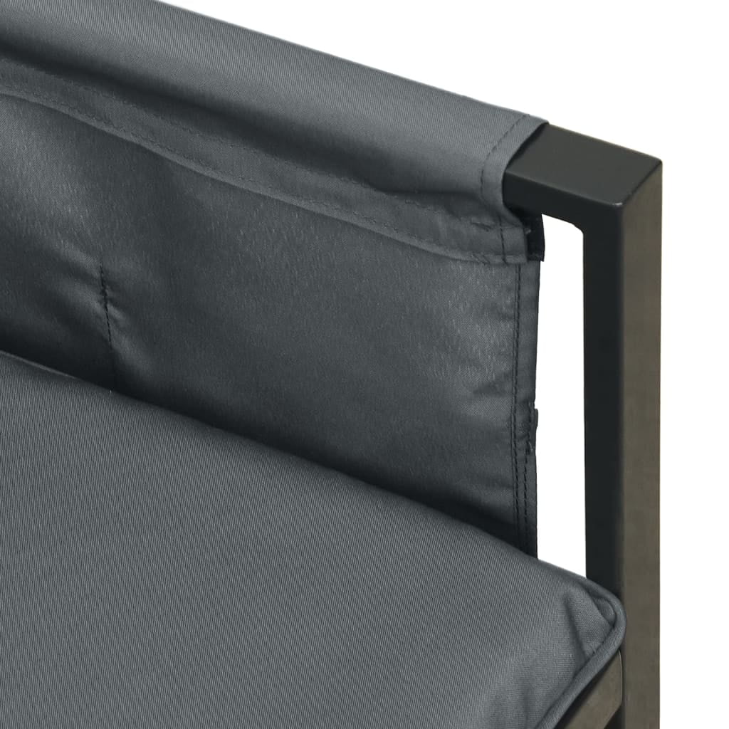 Anthracite Steel and Textilene Patio Corner Sofa B84400