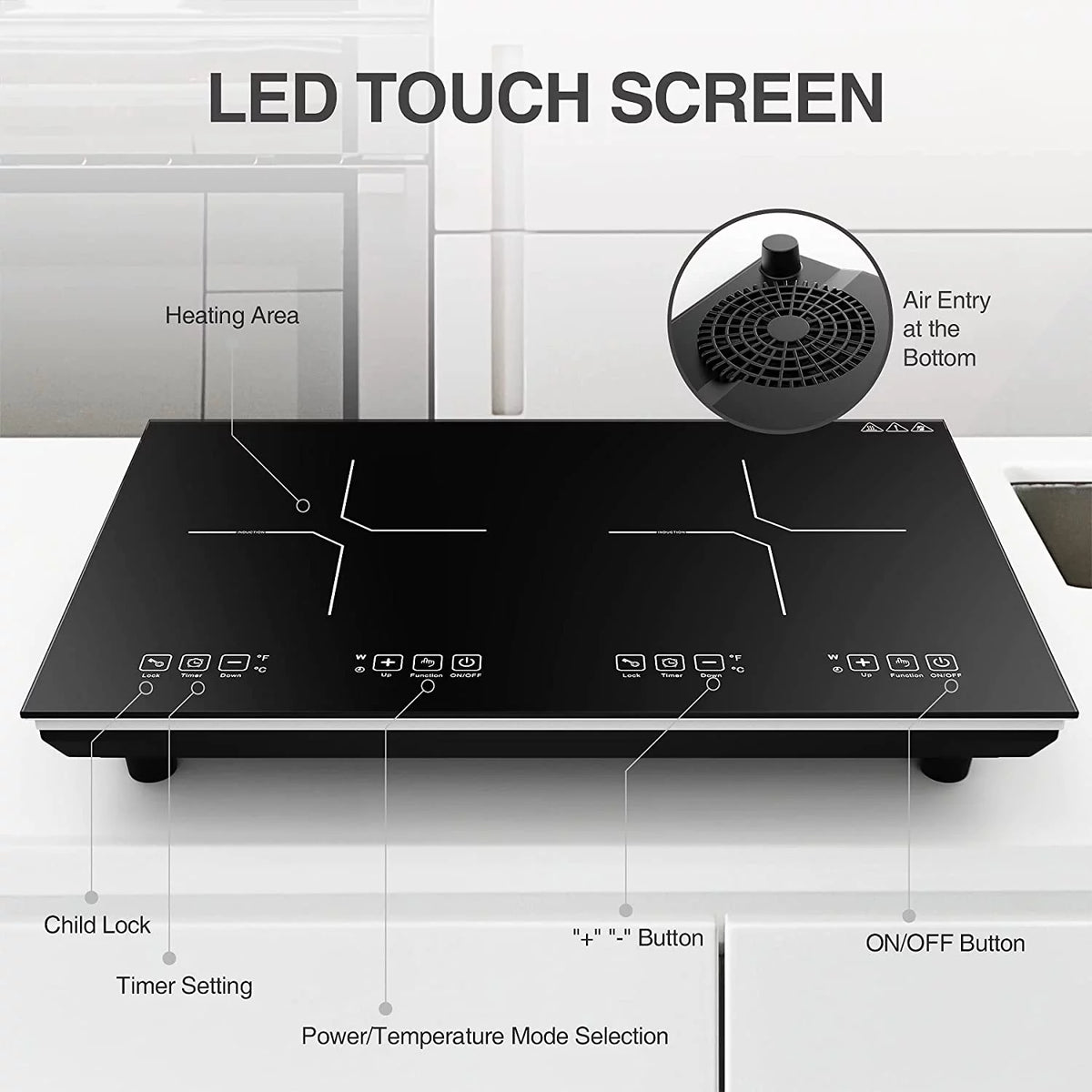 Portable Induction Cooktop 1800W Single Burner G764755