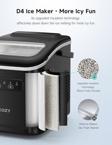 Black Countertop Ice Maker, 26 lbs/Day T56834