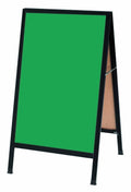 Black Aluminum A-Frame Sidewalk Board with Green Chalkboard G8755