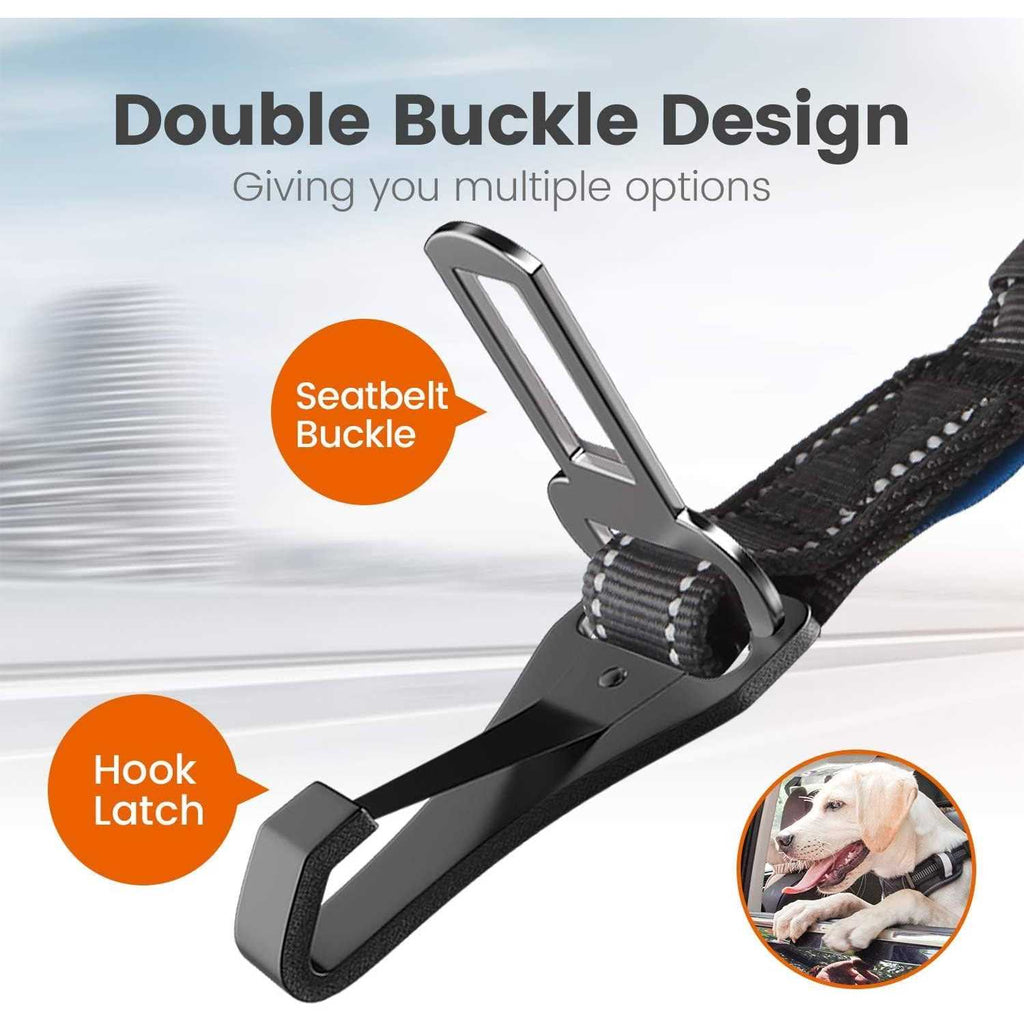 Dog Seat Belt Car Harness Reflective Bungee Q6665