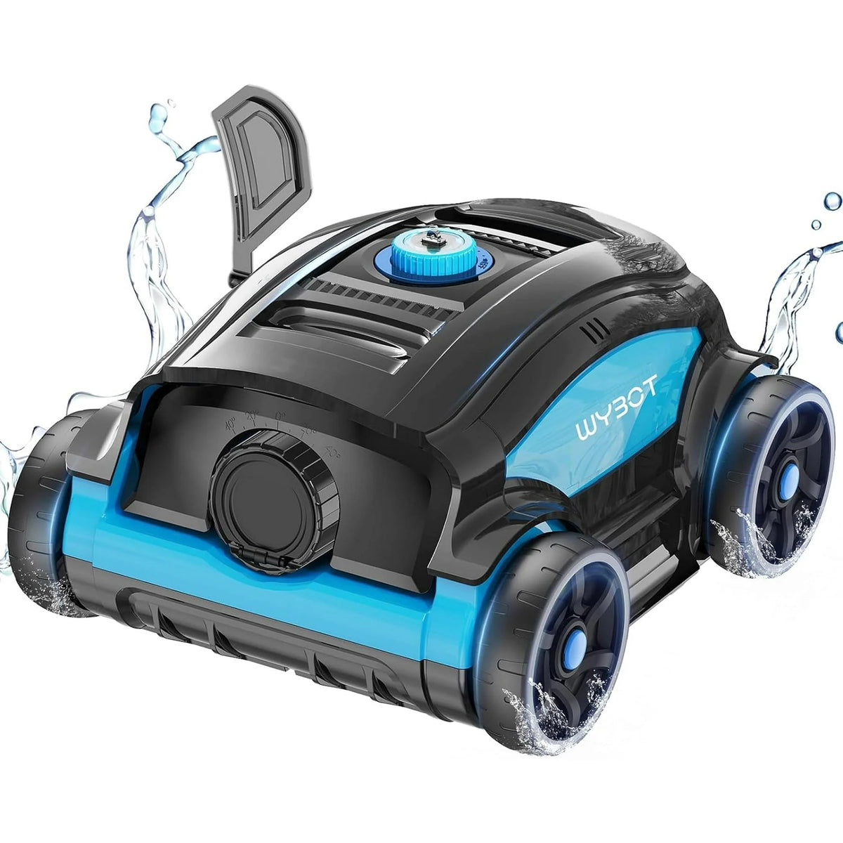 Cordless Robotic Pool Cleaner 45W 130Mins Black and Blue R688