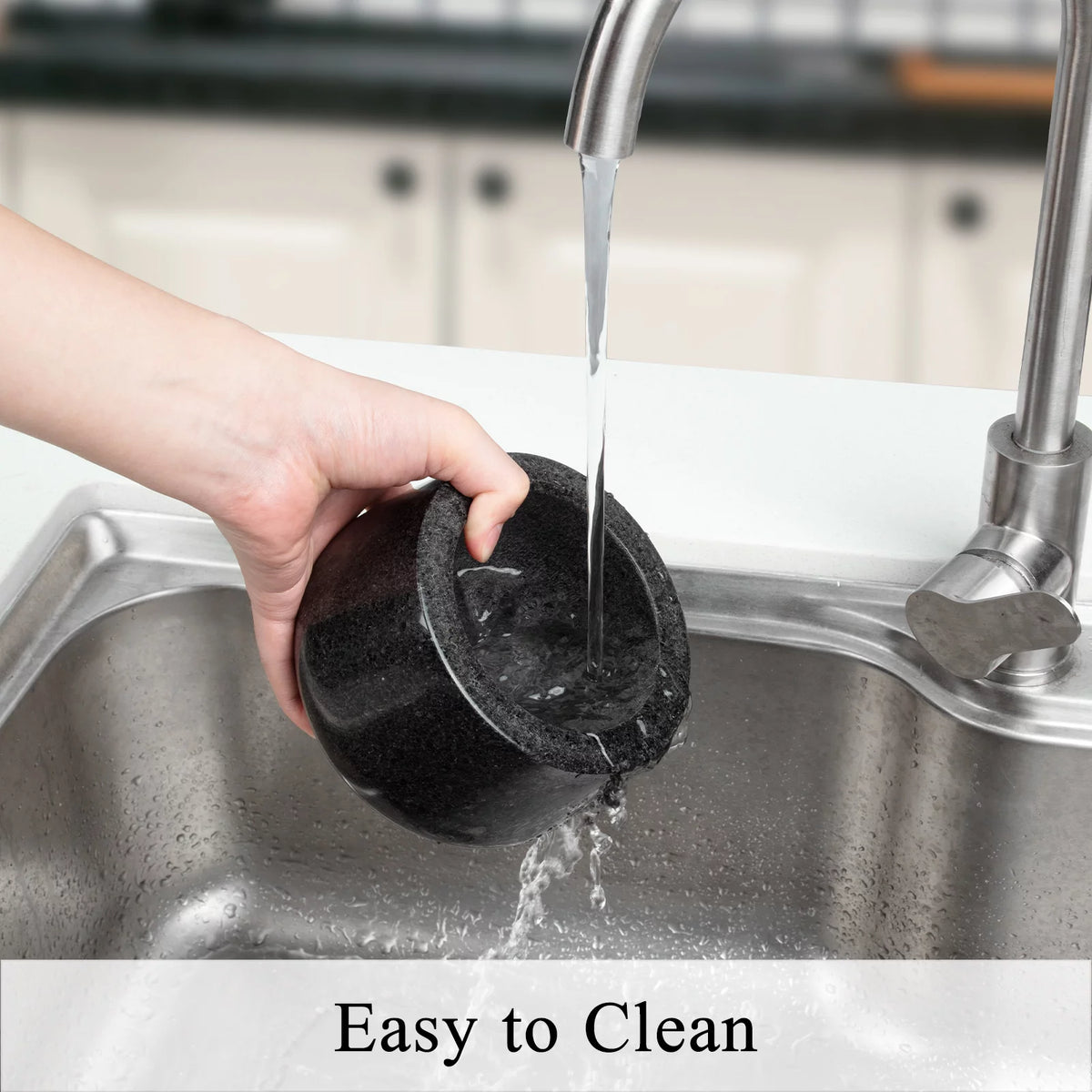 Heavy Duty Polished Stone Mortar and Pestle V13010