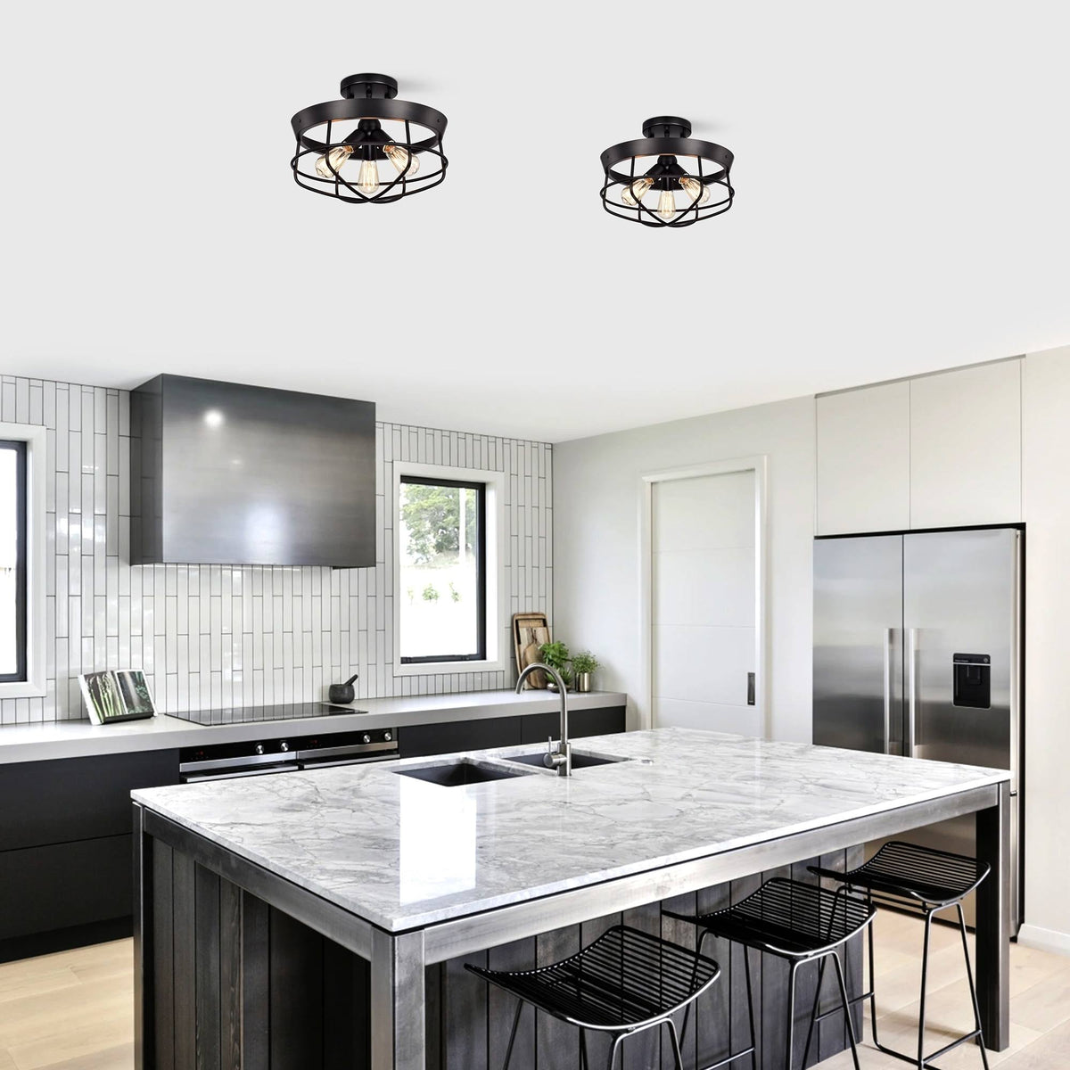 Semi Flush Mount Light H333