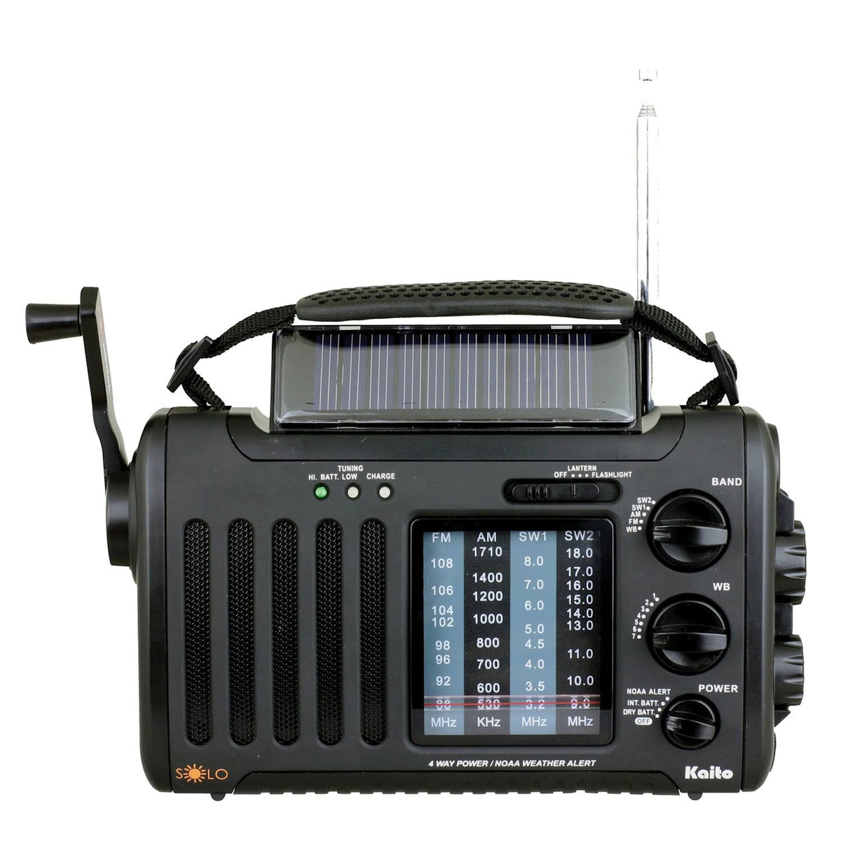 Black Powered Emergency Weather Alert Radio with Cell Phone Charger S315