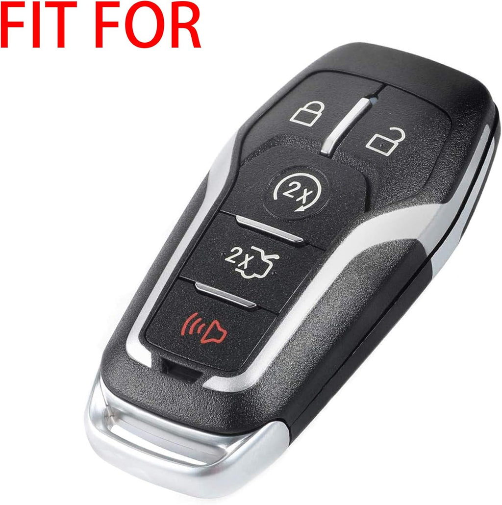 2Pcs Silicone Smart Key Fobs Remote Covers Case (Black) D66830