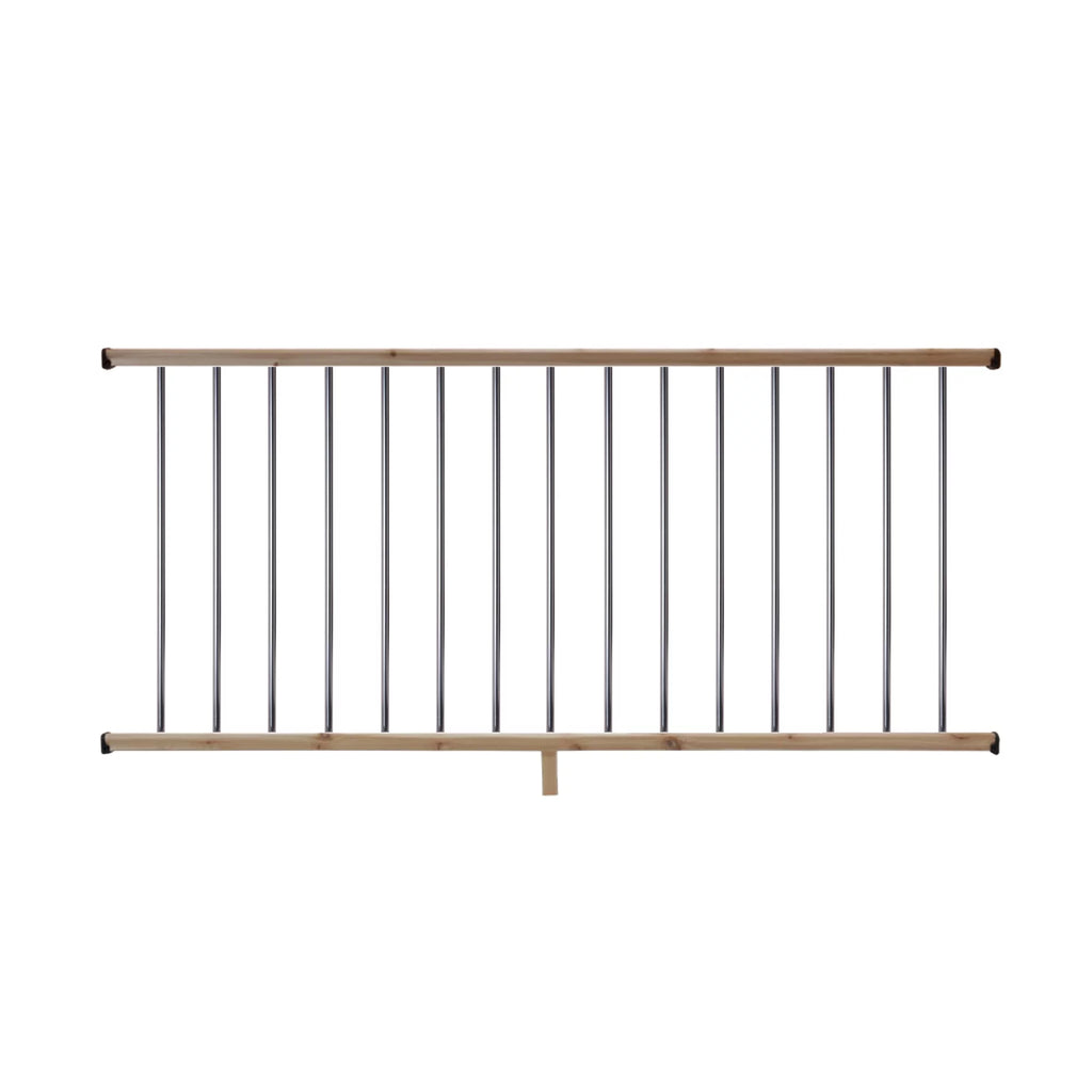 6 ft. Cedar Railing Kit with Aluminum Round Balusters O7221