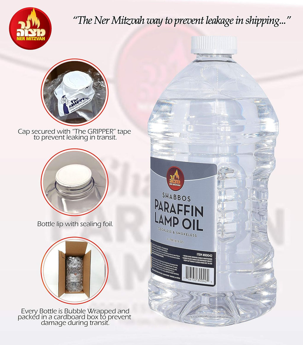 Clear Smokeless Odorless Paraffin Lamp Oil - 2 Liter (67.6 oz) F728