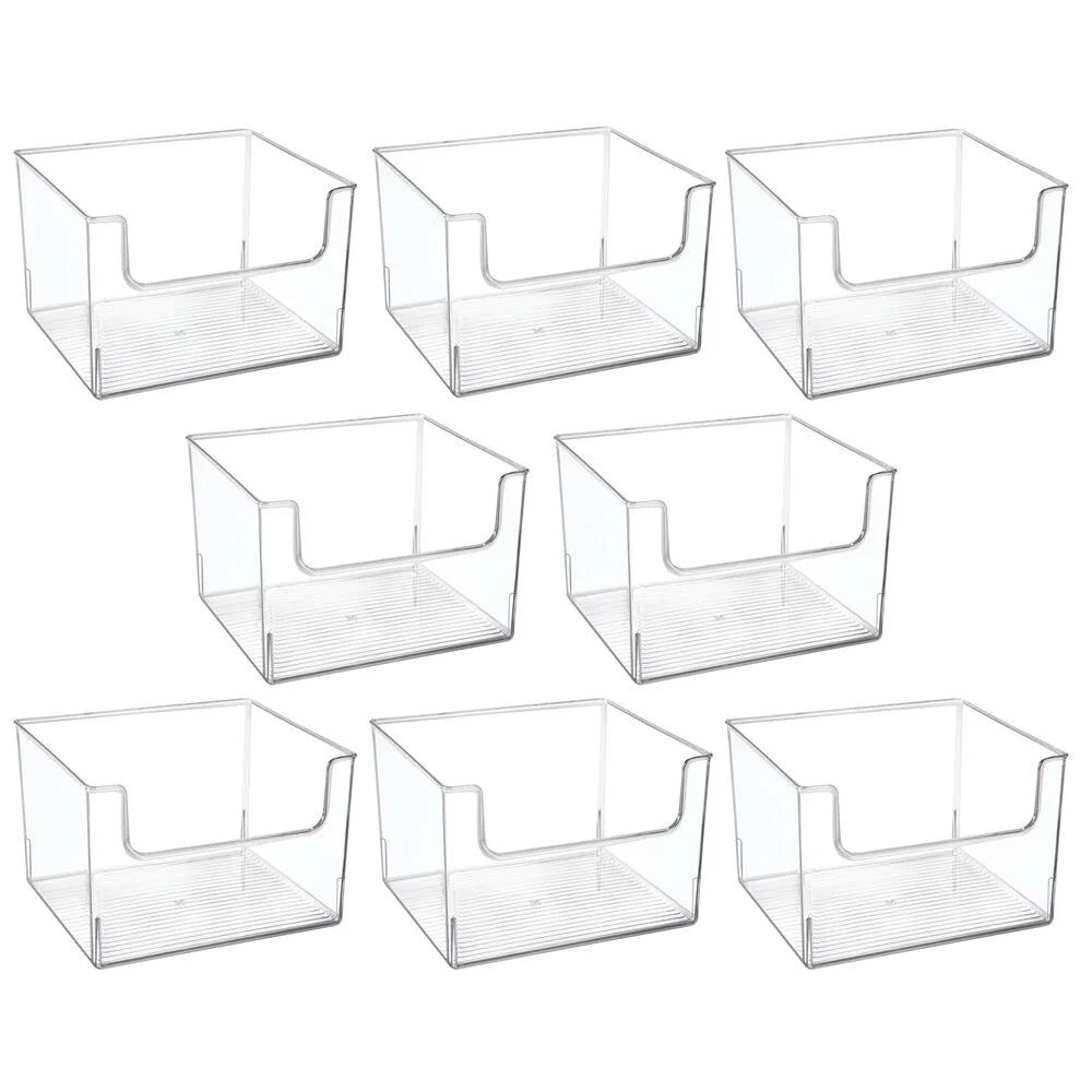 Clear Plastic Storage Organizer Bin 8 Pack K4652