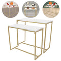 Gold Metal Nesting Tables Display Stand 2 Piece Set D618
