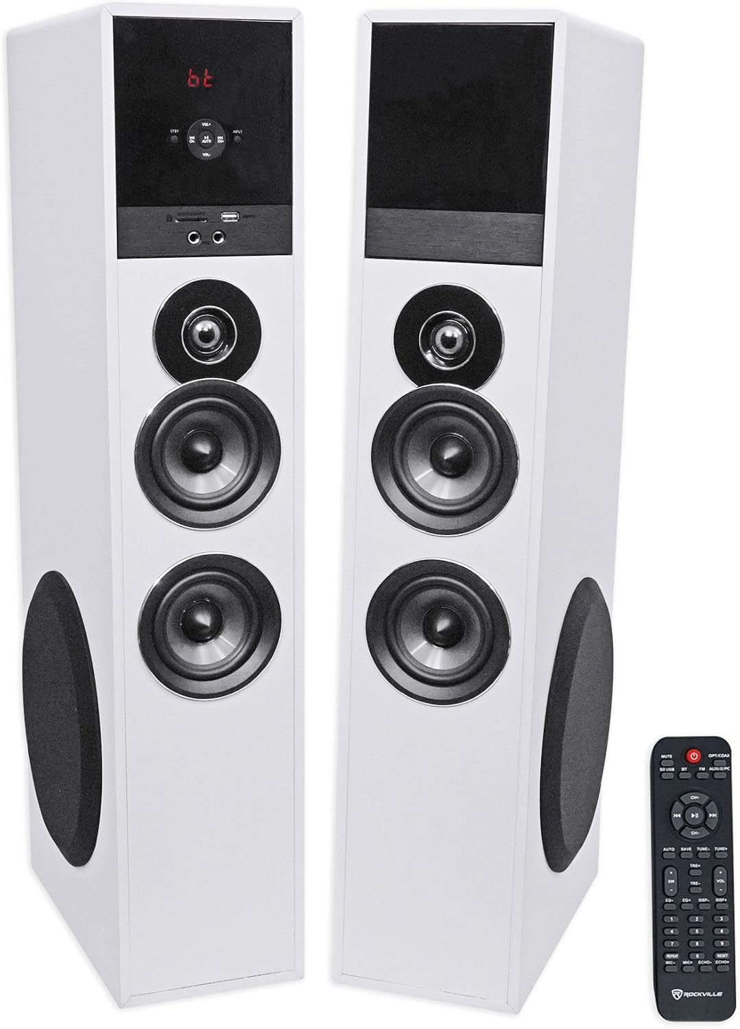 Cherry Powered Home Theater Tower Speakers 8" Sub U851480