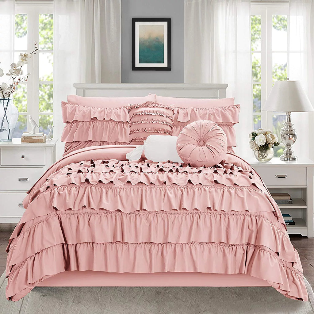 10-Piece Full/Queen Bed-in-a-Bag with Decorative Pillows O416