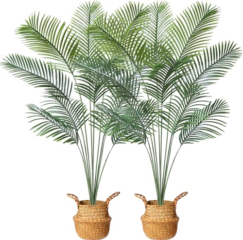 6 Feet Artificial Areca Palm Tree with Seagrass Basket T8641
