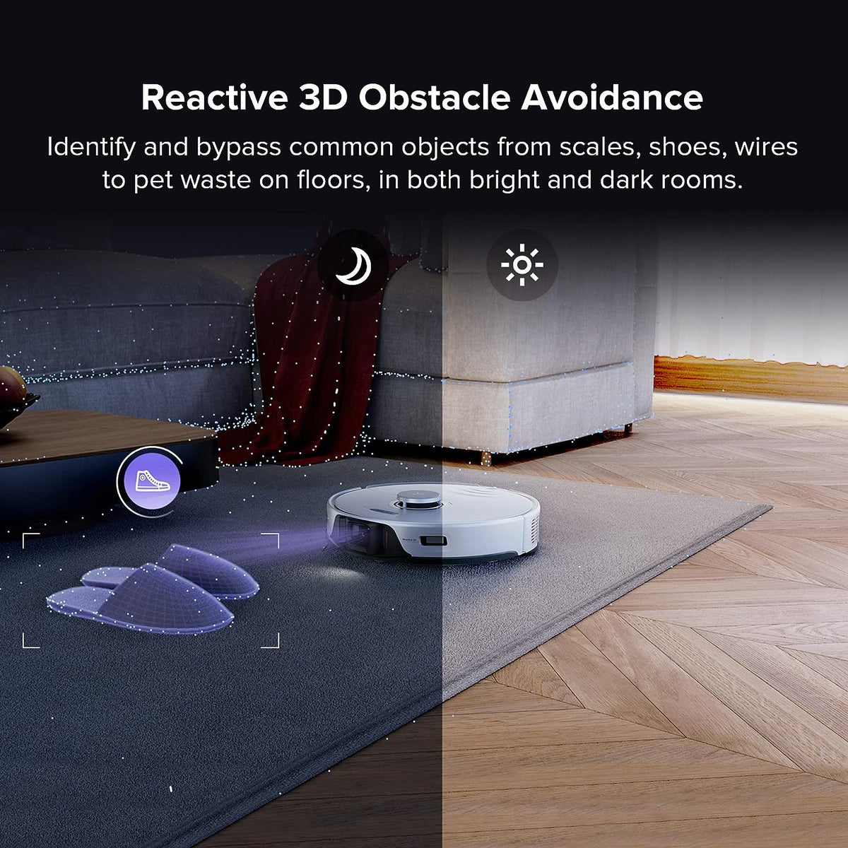 White Robot Vacuum and Mop D6025