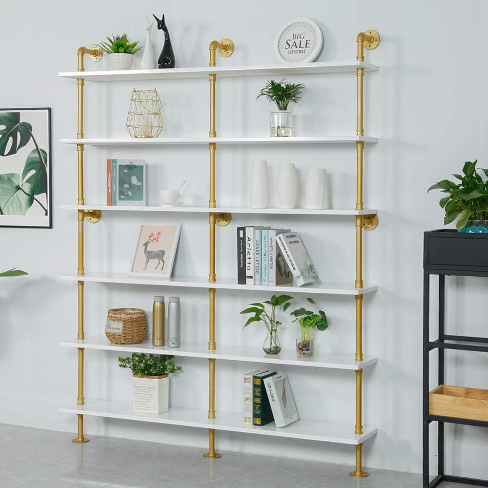 6-Tiers Solid Wood Ladder Shelf Bookcase O152