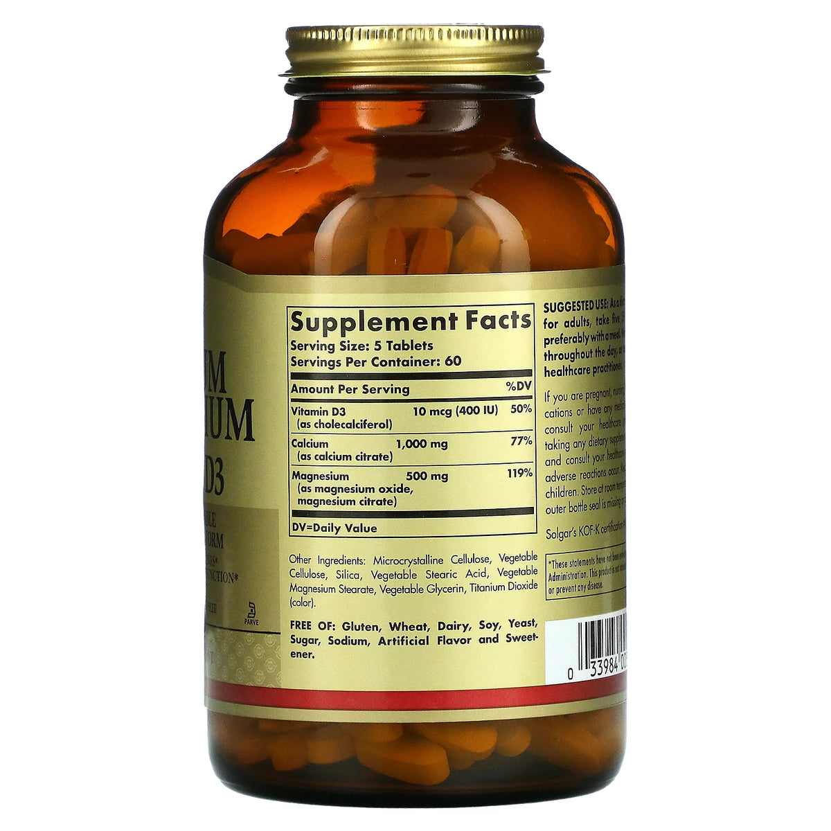 Calcium Magnesium with Vitamin D3, 300 Tablets M812120