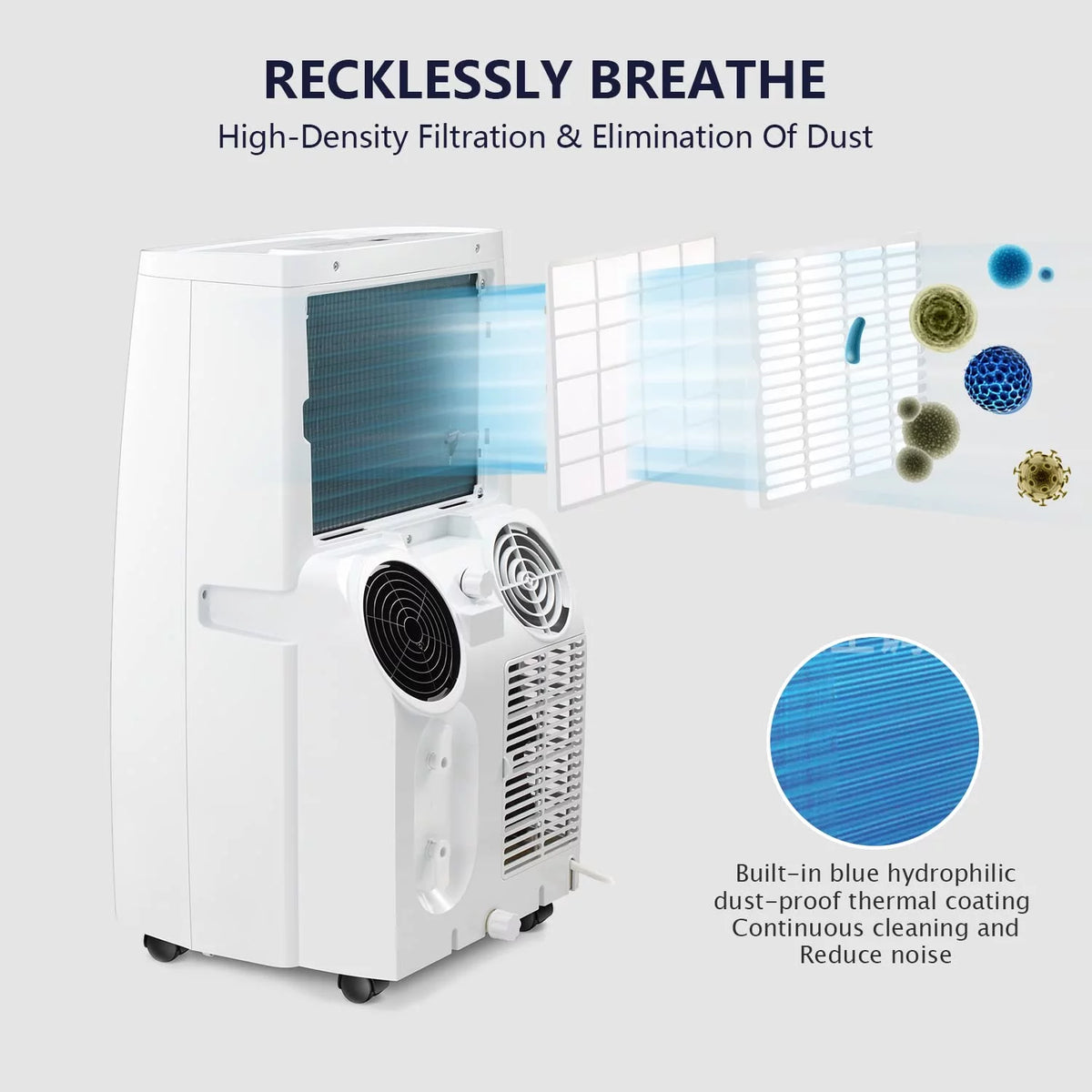 5000BTU Portable Air Conditioner 3 in 1 with 24-Hour Timer J67573