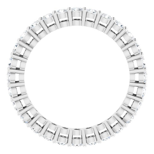 14K White 7/8 CTW Natural Diamond Eternity Band Size 5 T98037