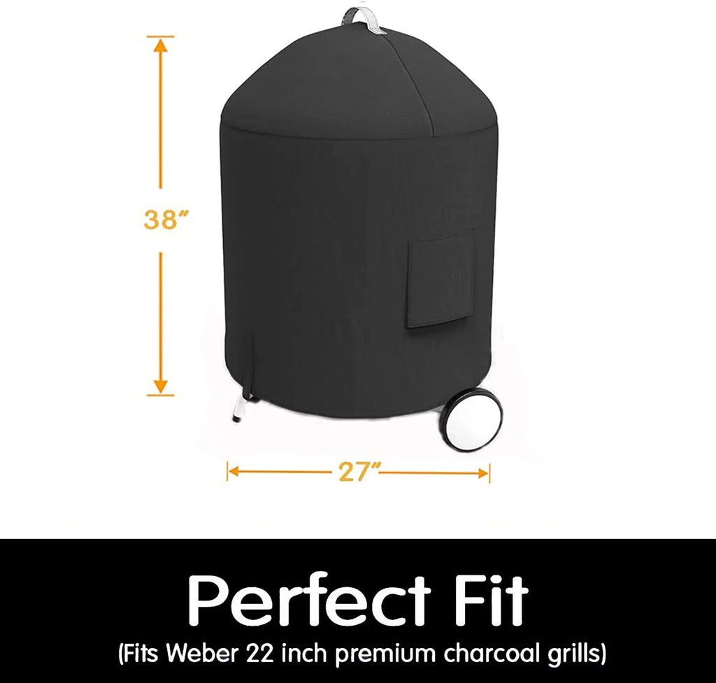 Black 22 inch Charcoal Kettle Grill Cover W257855