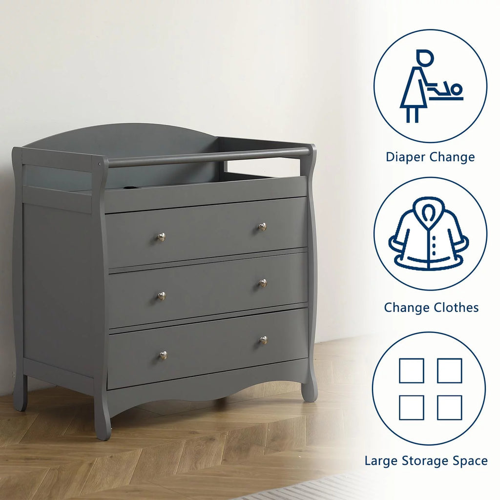 Gray 3 Drawer Changing Dresser H256131