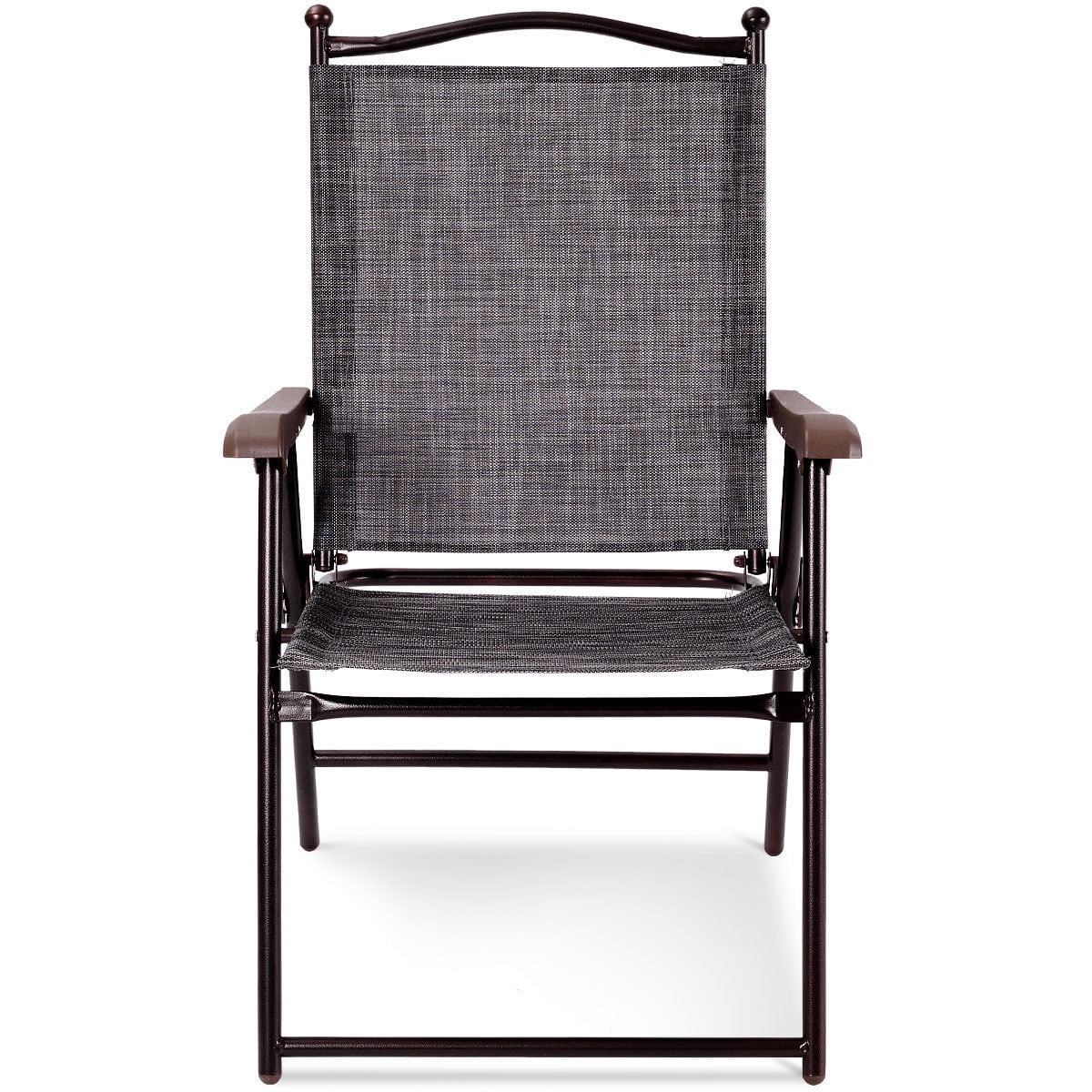 Set of 2 Black Folding Sling Back Chairs I9070