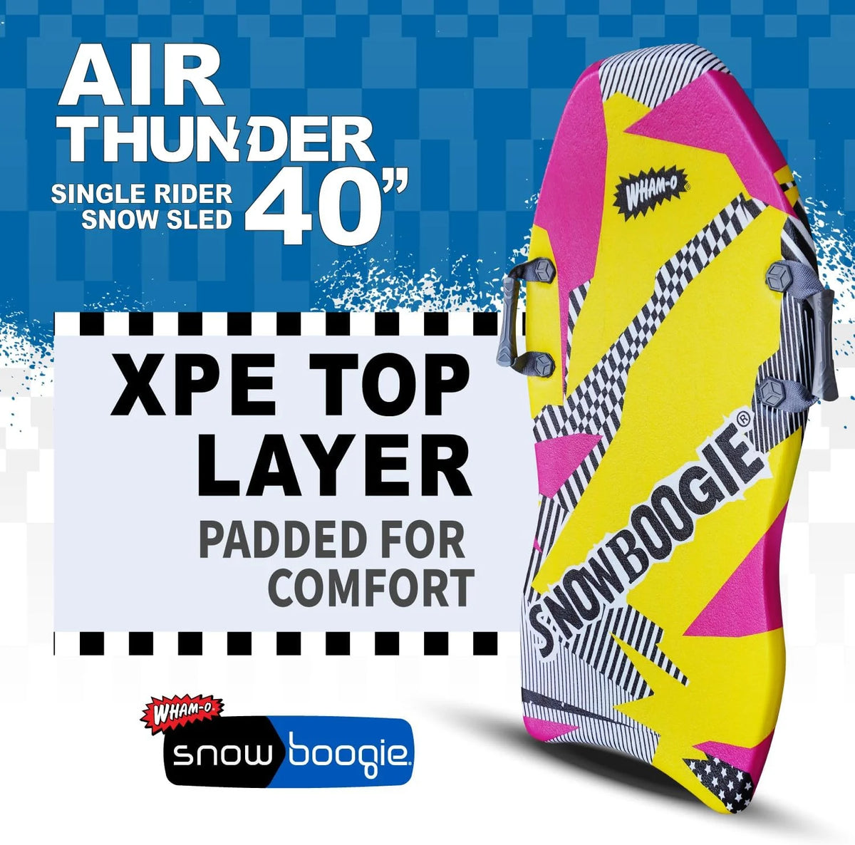 40" 2 Pack Single Rider Snow Sleds with Side Handles PE Foam Core V69667