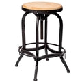 Adjustable Swivel Fir Wood Barstool R6057