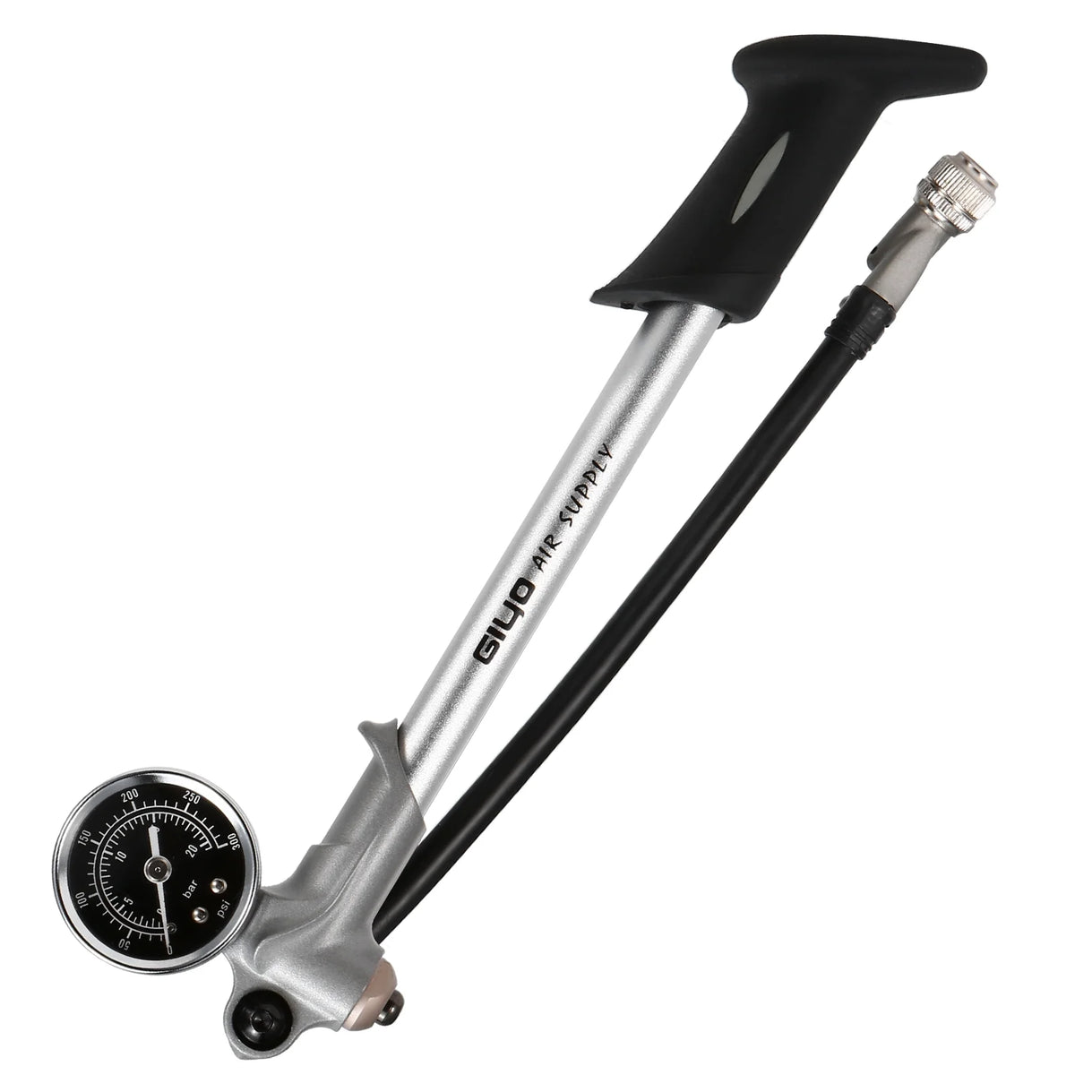 300PSI Front Fork Suspension Pump with Gauge Lever Lock Schrader Valve C445