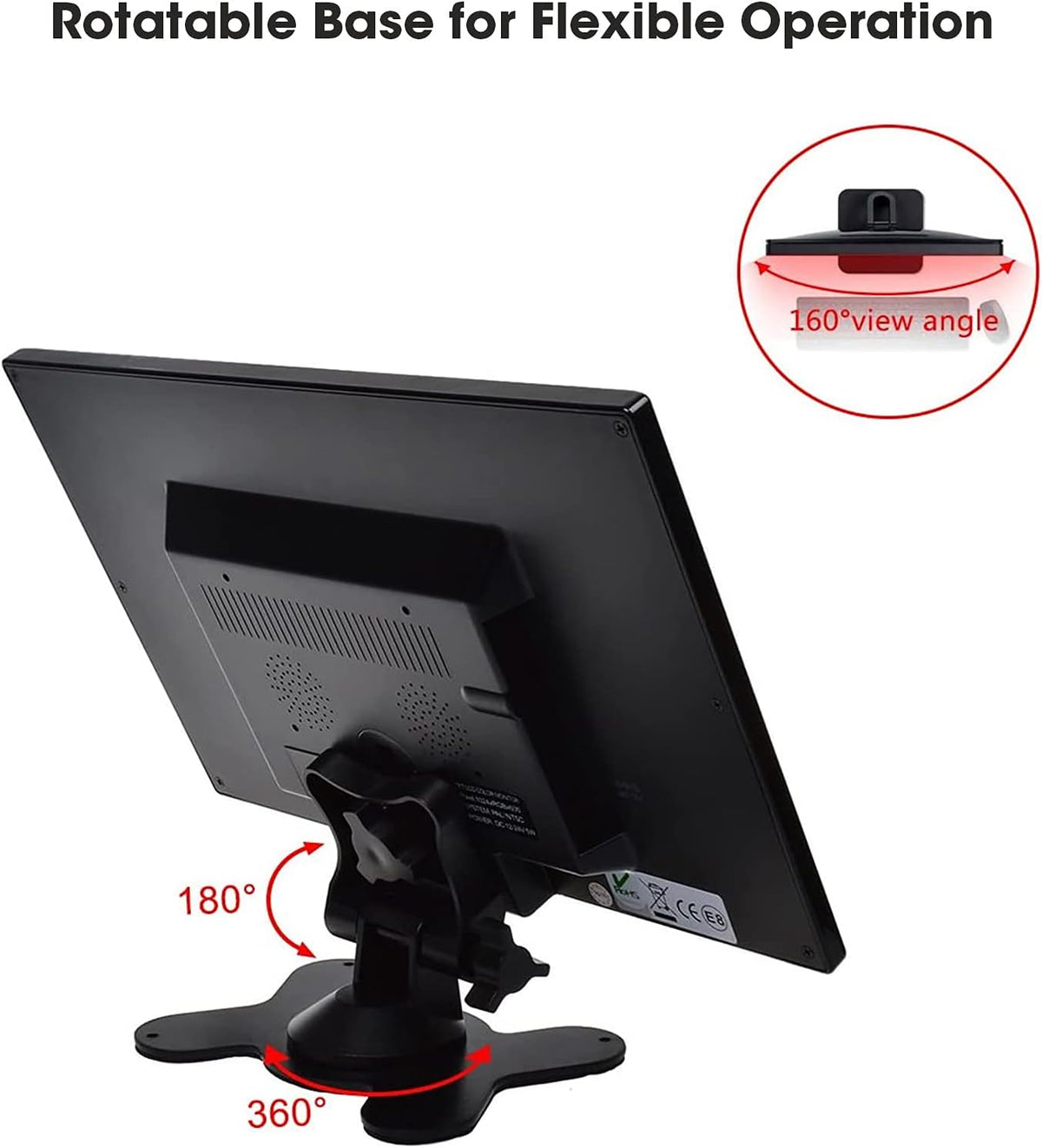 10.1 Inch Security CCTV Monitor with Remote Control Pack of 2 G193857