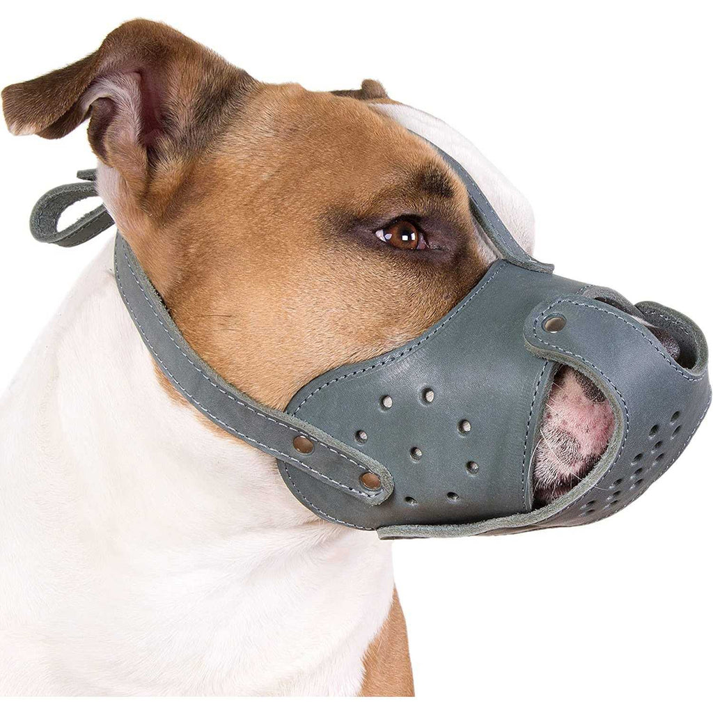 Dog Muzzle Basket Genuine Leather U727