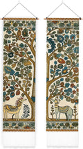 2 Pack Deer and Tree Tapestry with Tassels A1461