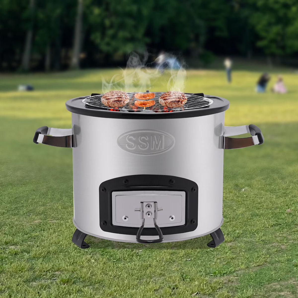 Portable Wood Burning Rocket Stove with Adjustable Firepower Stainless Steel S1366