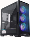 Black ATX Mid-Tower Case with Tempered Glass P1048