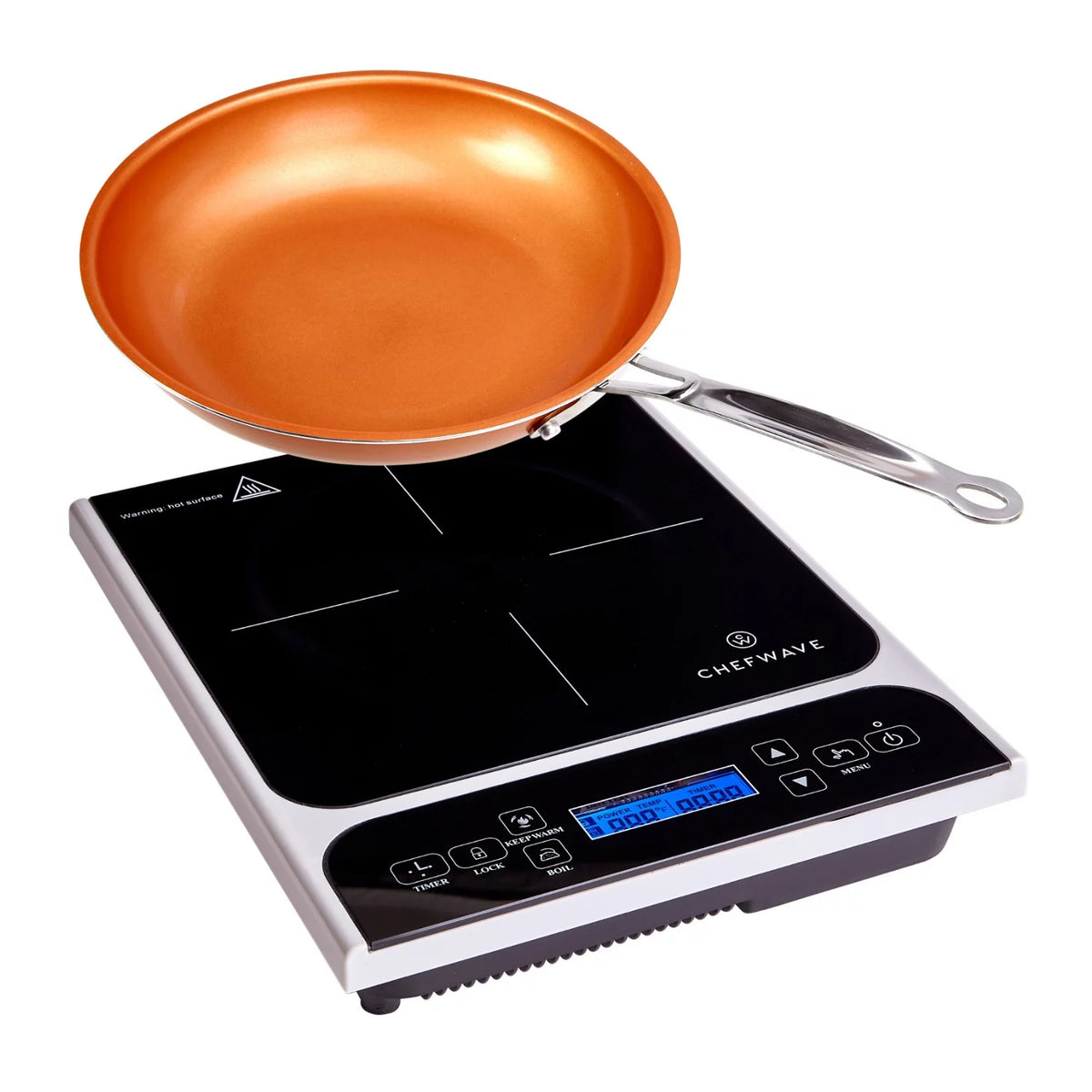 1800W Portable Induction Cooktop with Fry Pan D9340