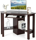 Corner Desk with Keyboard Tray and Shelves T742095